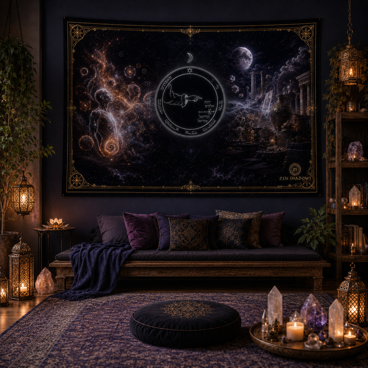 The Lunar Threshold — 5th Pentacle of the Moon Tapestry