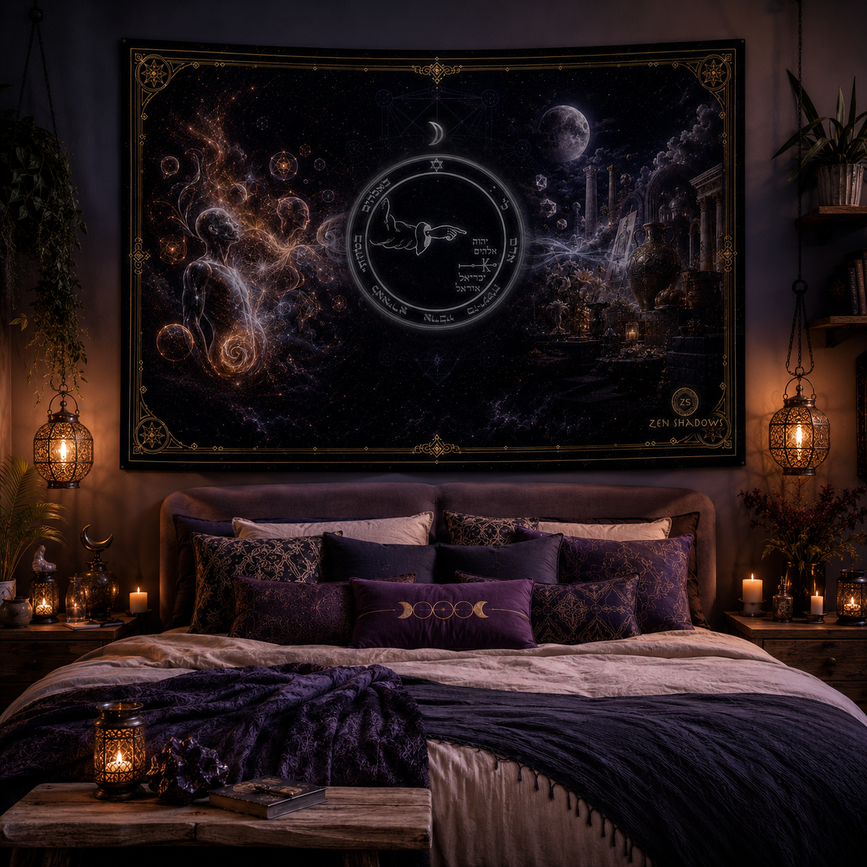 The Lunar Threshold — 5th Pentacle of the Moon Tapestry