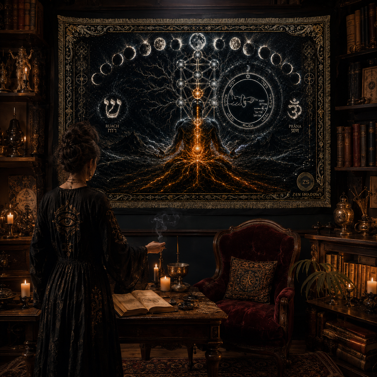THE BREATH OF THE MOON — 5th Pentacle of the Moon Tapestry