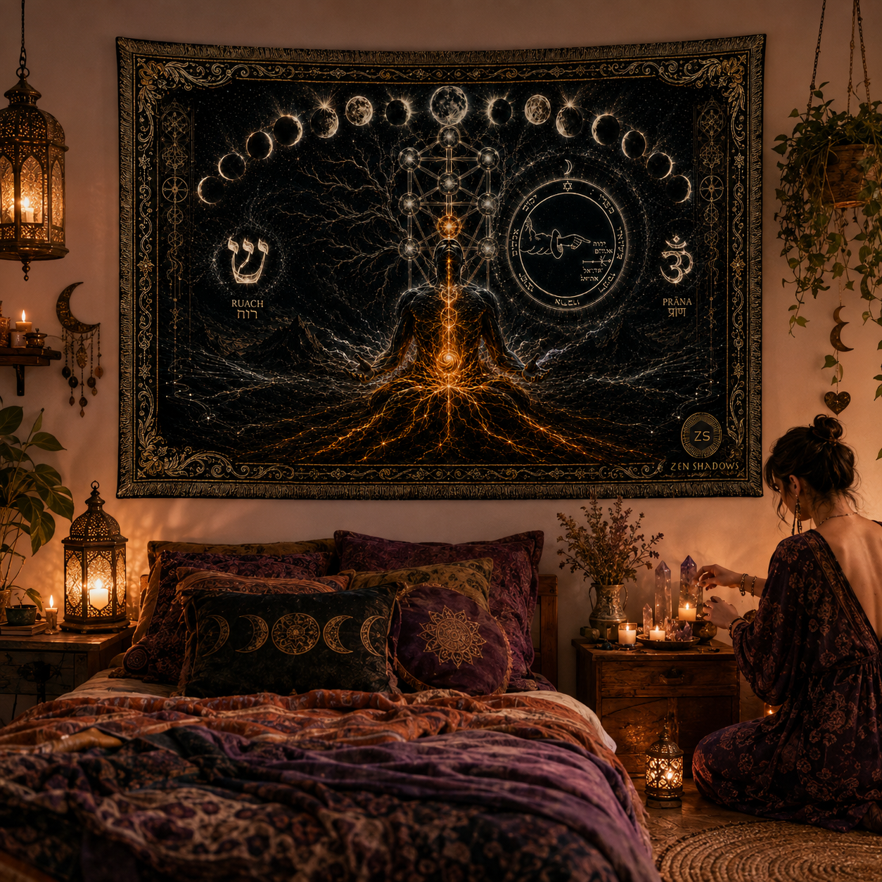THE BREATH OF THE MOON — 5th Pentacle of the Moon Tapestry