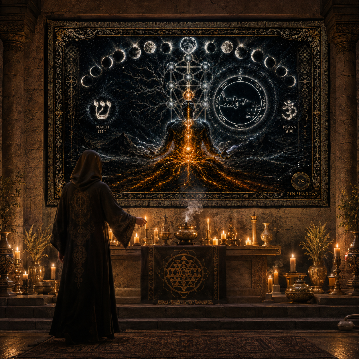 THE BREATH OF THE MOON — 5th Pentacle of the Moon Tapestry