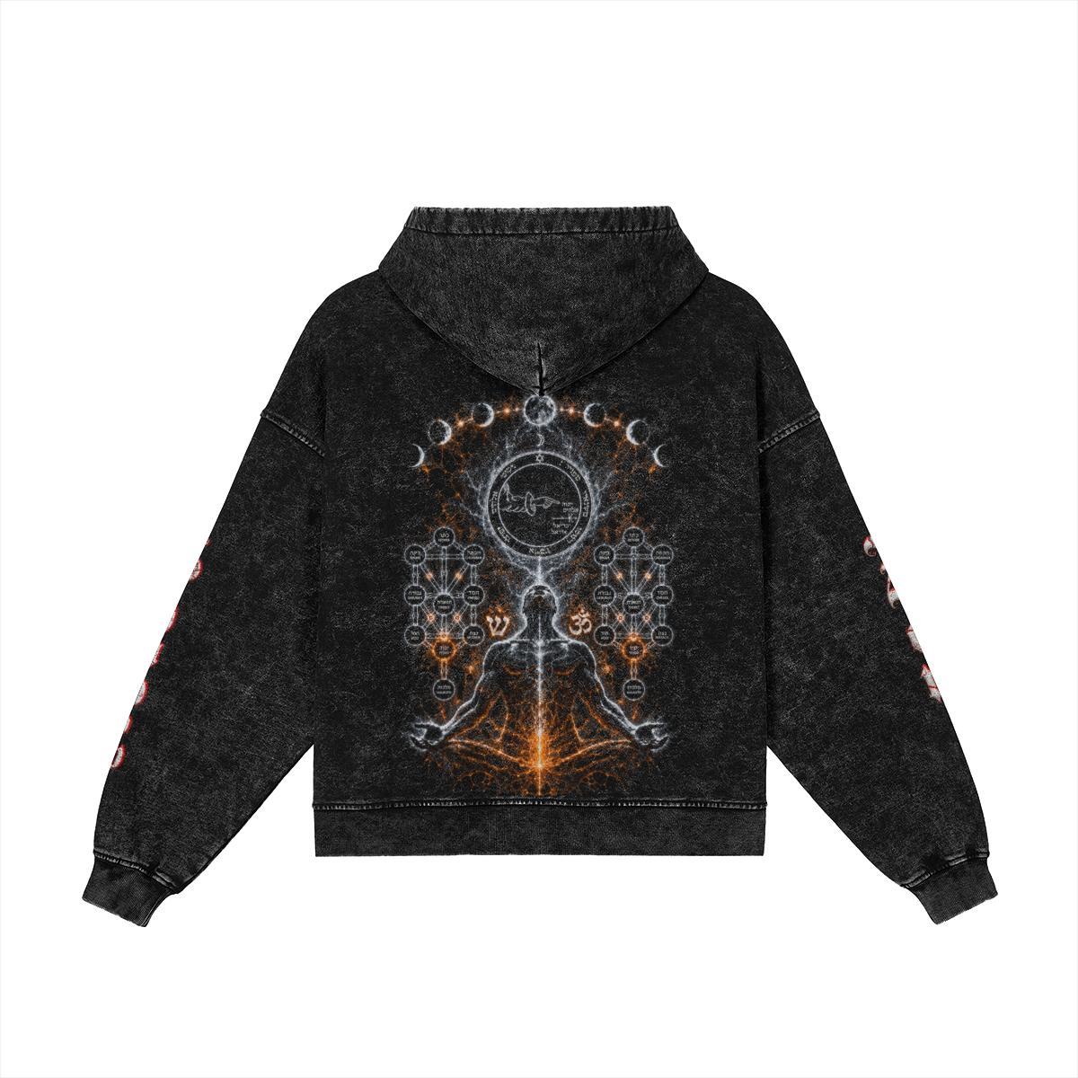 5th Pentacle of the Moon Unisex Vintage Snow Wash Full-zip Hoodie — TH
