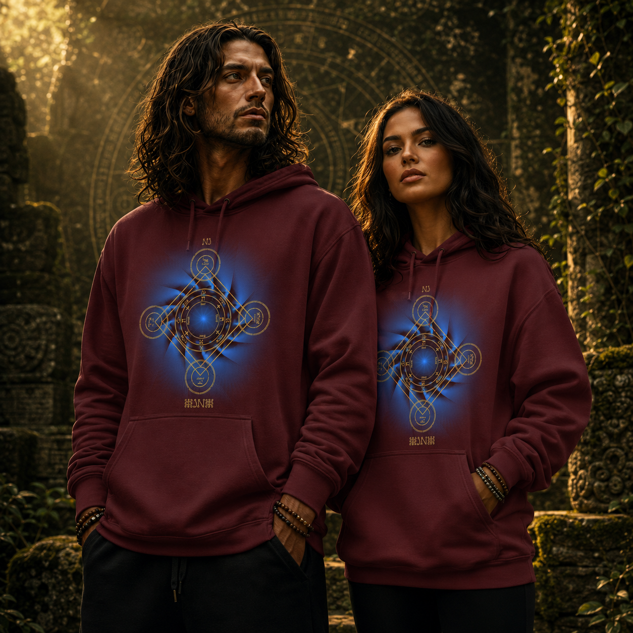 Earth Pentacle Unisex Heavy Blend Hoodie - Grounding Spiritual Power into Material Reality