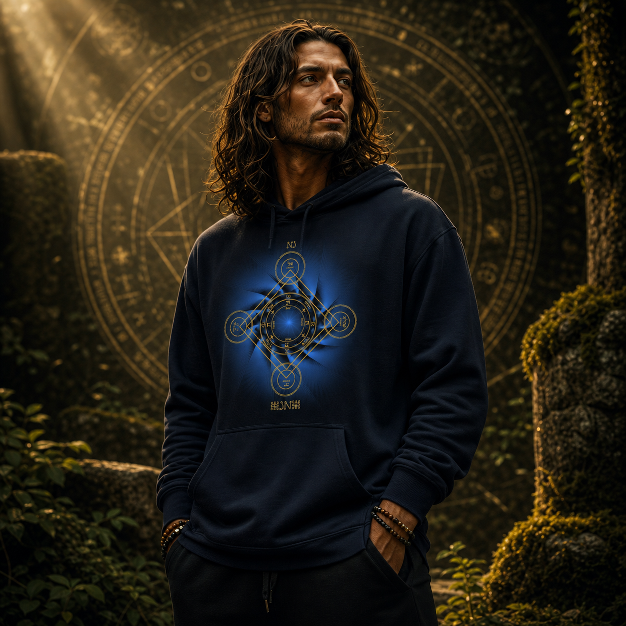 Earth Pentacle Unisex Heavy Blend Hoodie - Grounding Spiritual Power into Material Reality