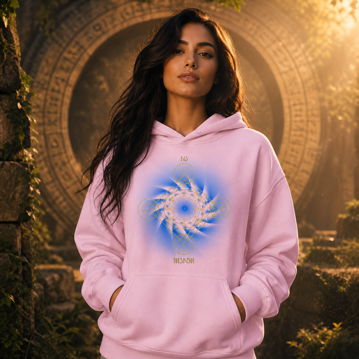 Earth Pentacle Unisex Heavy Blend Hoodie - Grounding Spiritual Power into Material Reality