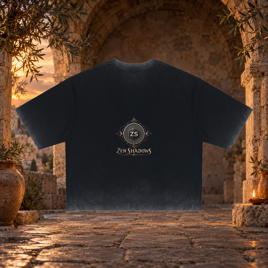 5th Pentacle of the Moon — The Lunar Axis Unisex Reverse Dyed Boxy T-Shirt