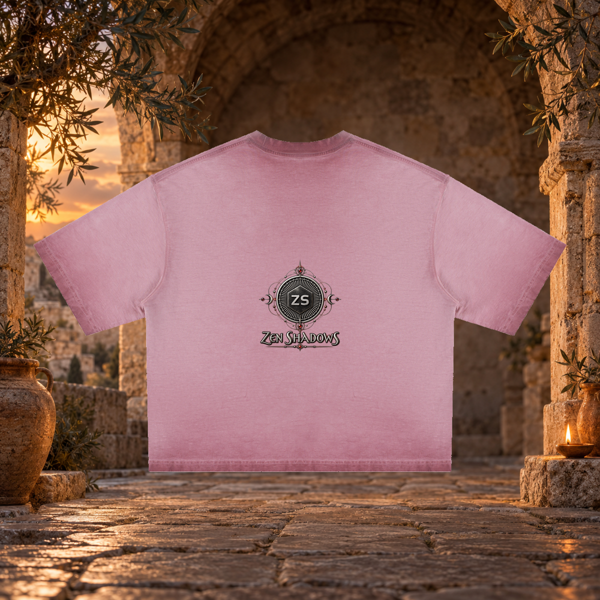 5th Pentacle of the Moon — The Lunar Axis Unisex Reverse Dyed Boxy T-Shirt