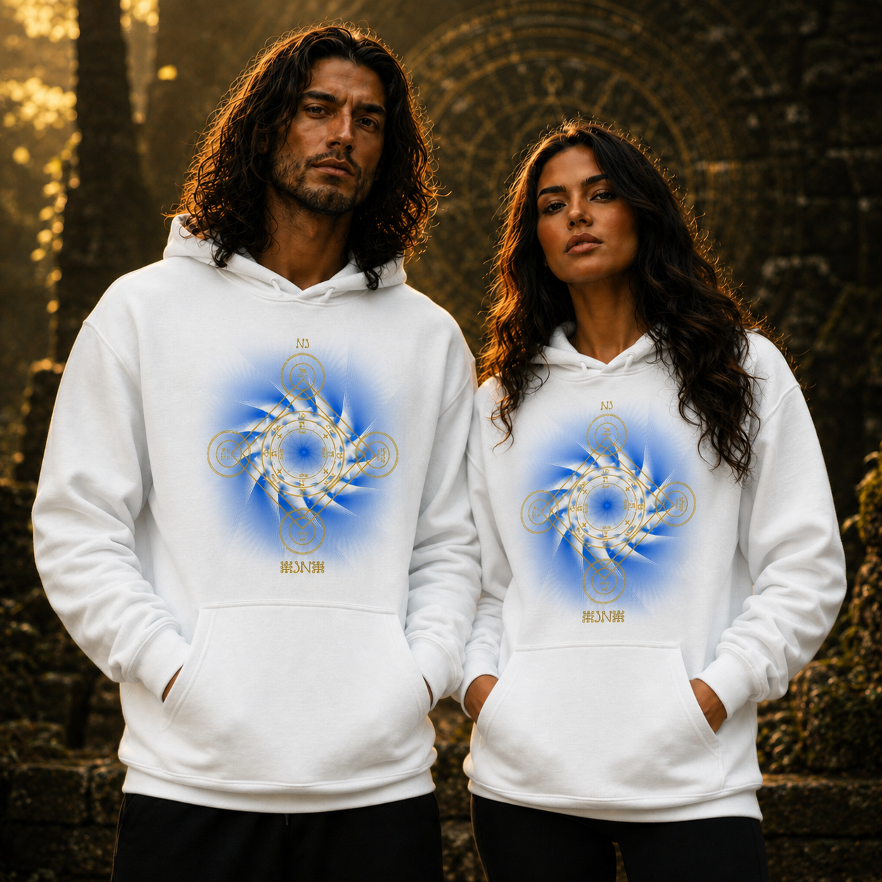 Earth Pentacle Unisex Heavy Blend Hoodie - Grounding Spiritual Power into Material Reality