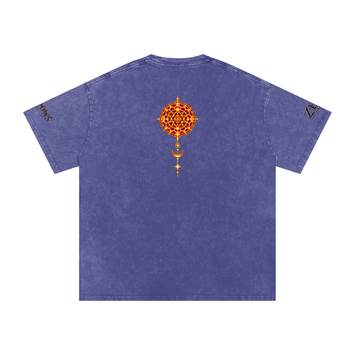 Shri Yantra Snow Washed Oversized Cotton T-Shirt — The Still Centre.