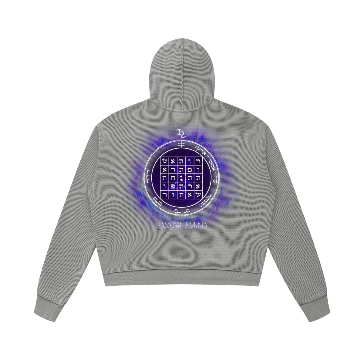 2nd Pentacle of Saturn Unisex Mineral Wash Boxy Waffle Hoodie — Power of Persuasion