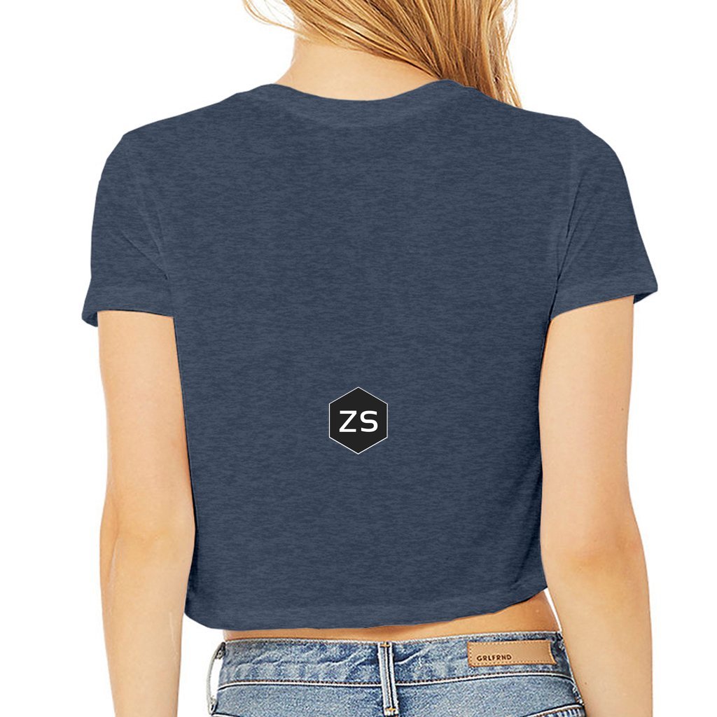 3rd Pentacle of Saturn women’s flowy crop top - spiritual protection tee for empaths and energy shielding