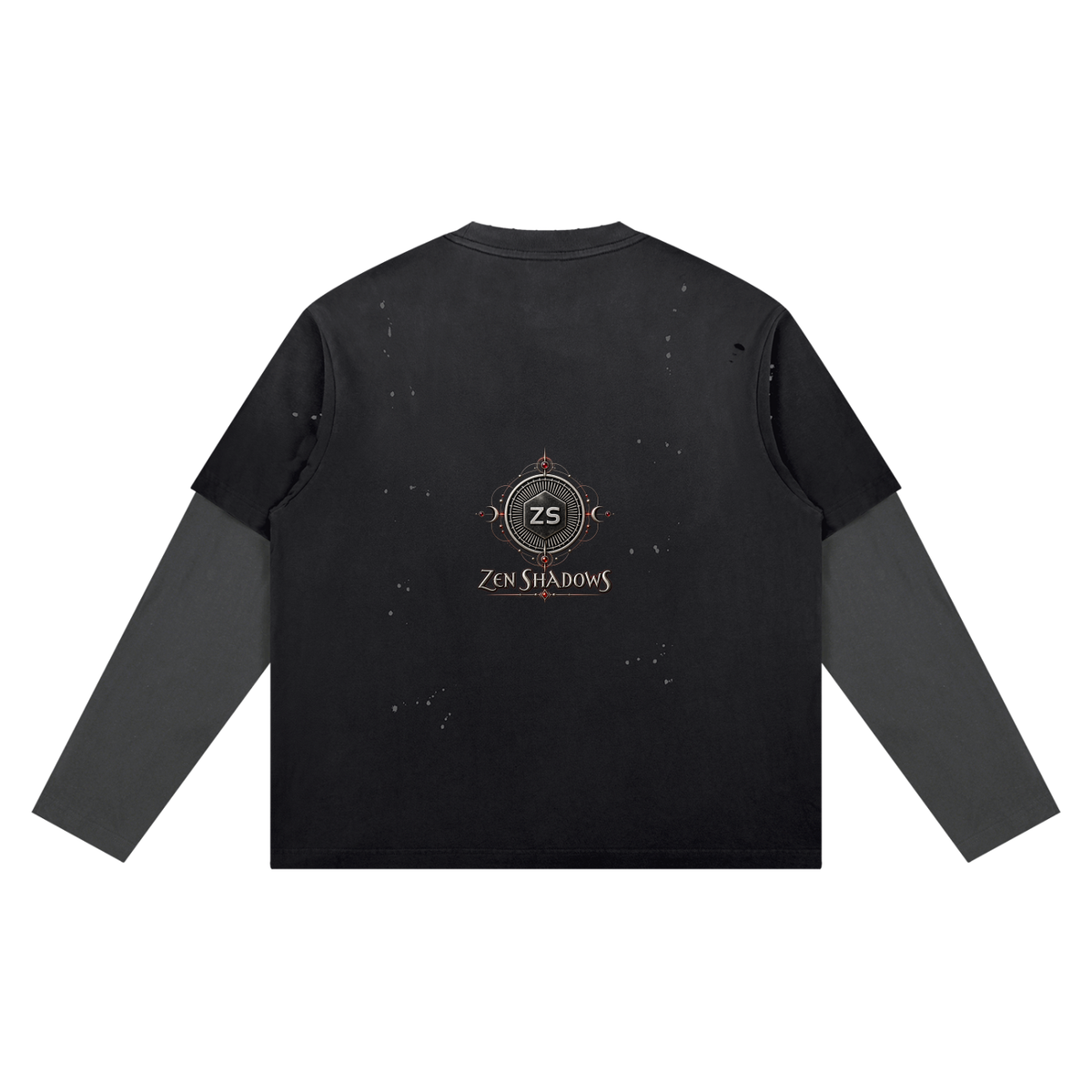 1st Pentacle of Saturn Unisex Vintage Wash Distressed Layer T-Shirt — Sovereignty and Inner Authority