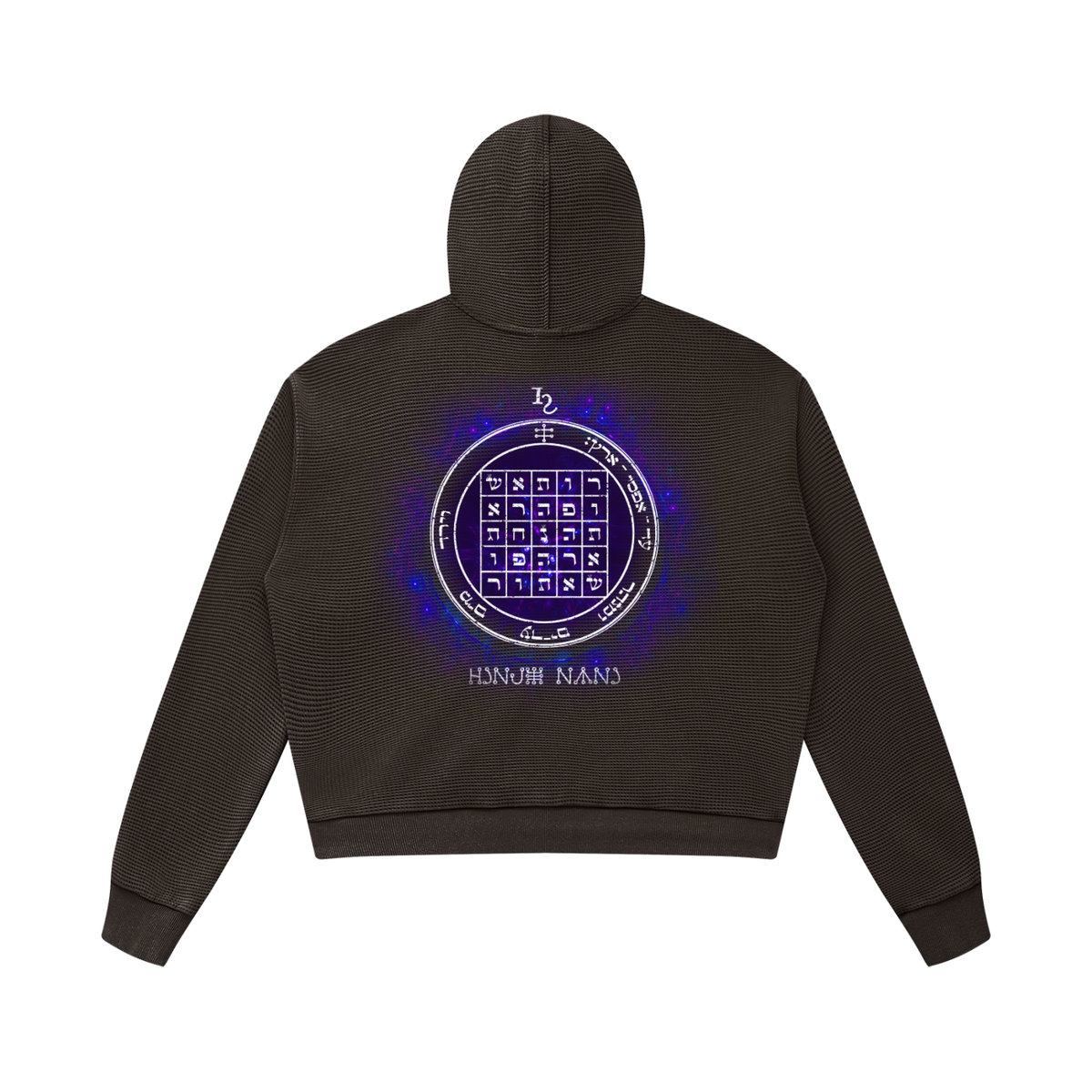 2nd Pentacle of Saturn Unisex Mineral Wash Boxy Waffle Hoodie — Power of Persuasion
