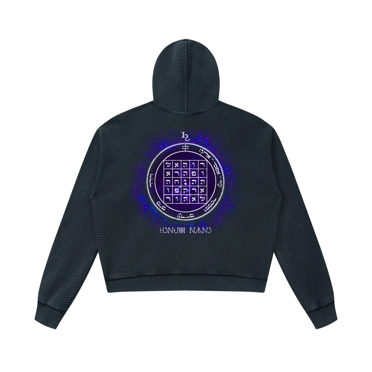 2nd Pentacle of Saturn Unisex Mineral Wash Boxy Waffle Hoodie — Power of Persuasion