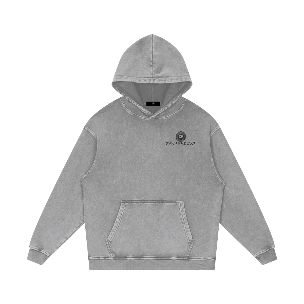 2nd Pentacle of Saturn Acid Wash Oversize Hoodie - Power of Persuasion