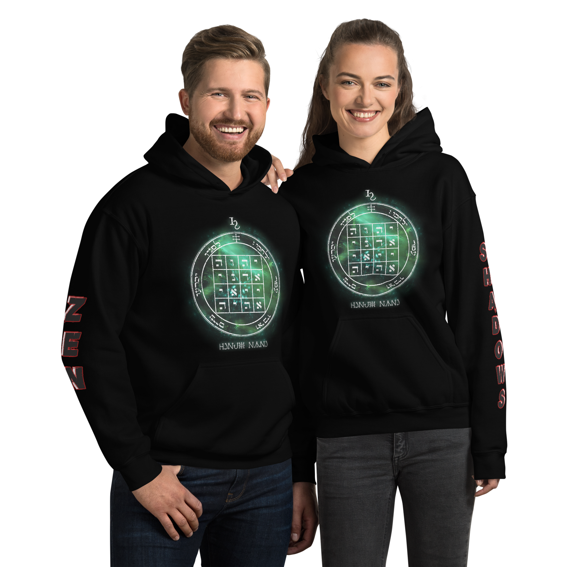 Unisex hoodie with 1st Pentacle of Saturn command sigil