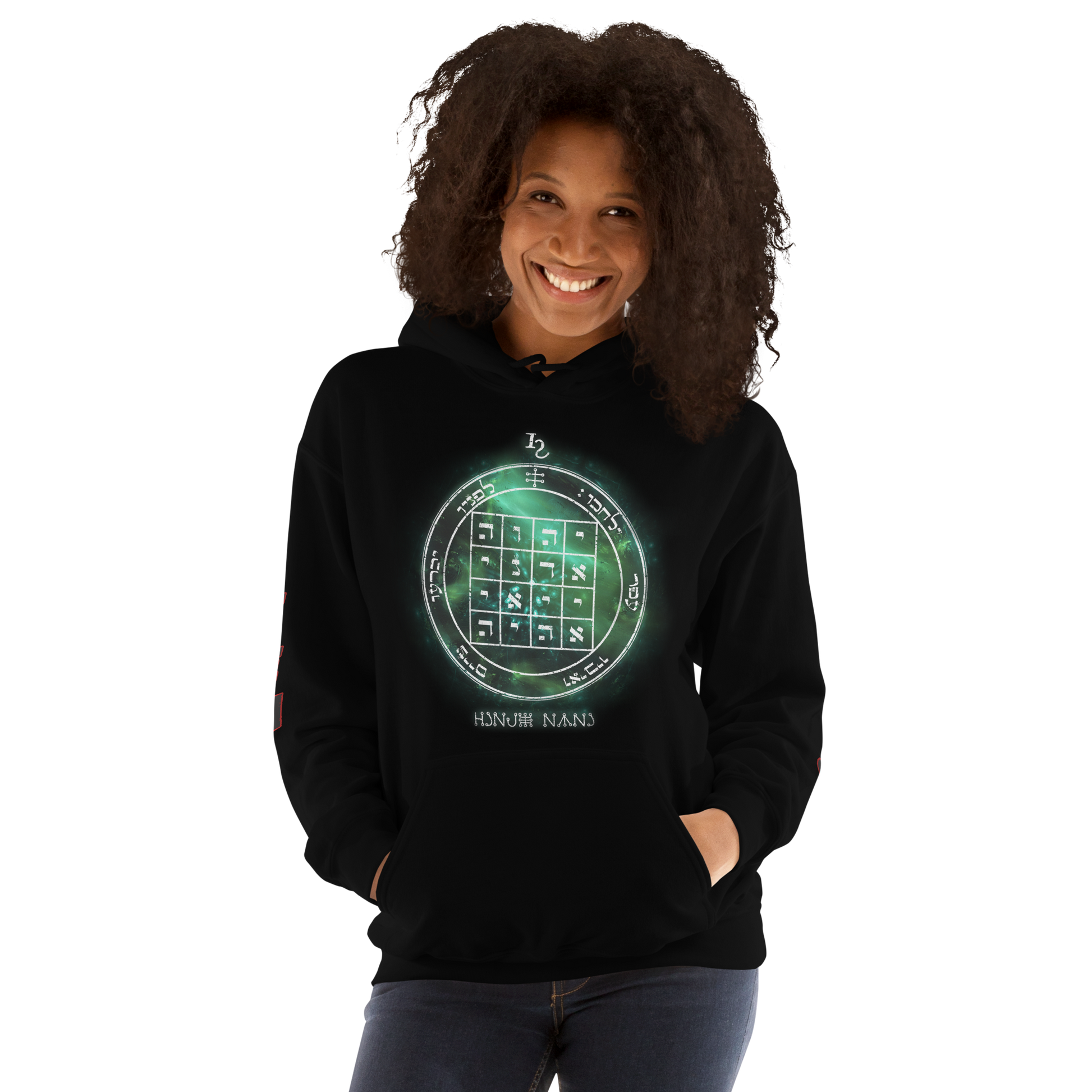 Unisex hoodie with 1st Pentacle of Saturn command sigil