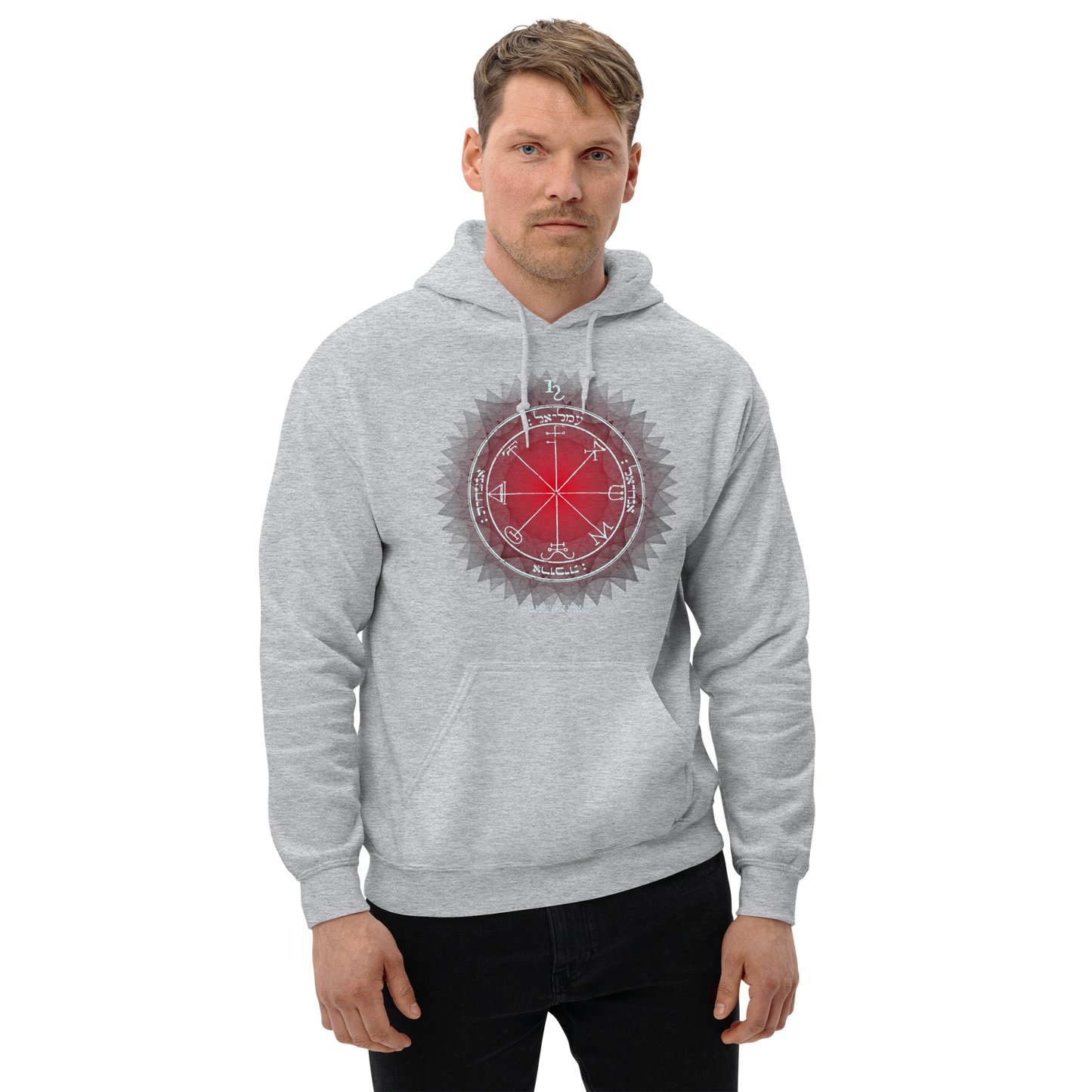 Unisex hoodie with 3rd Pentacle of Saturn protection sigil